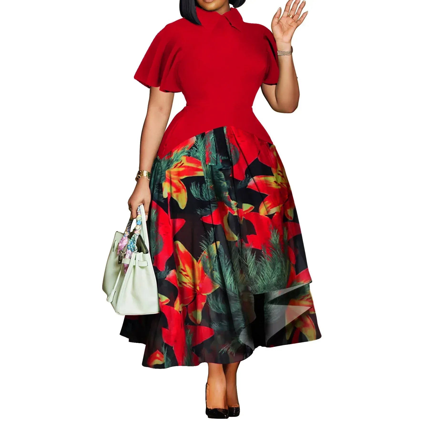 African Style Midi Dress Bazaare Mart Midi Dresses