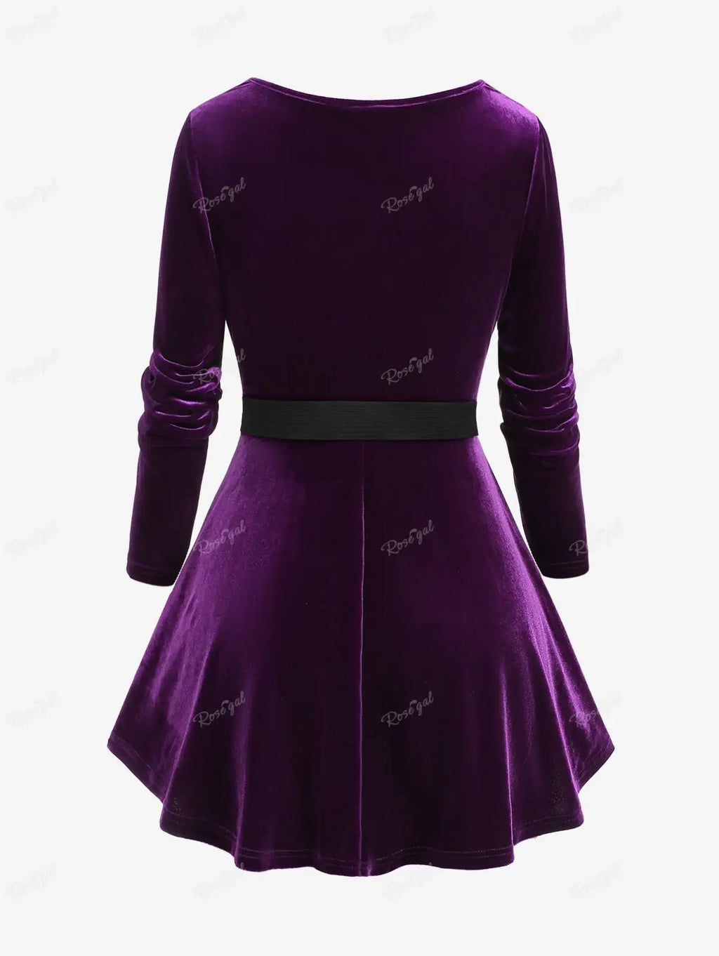 Purple Velvet Gothic Belted Blouse Bazaare Mart Purple Gothic Blouse