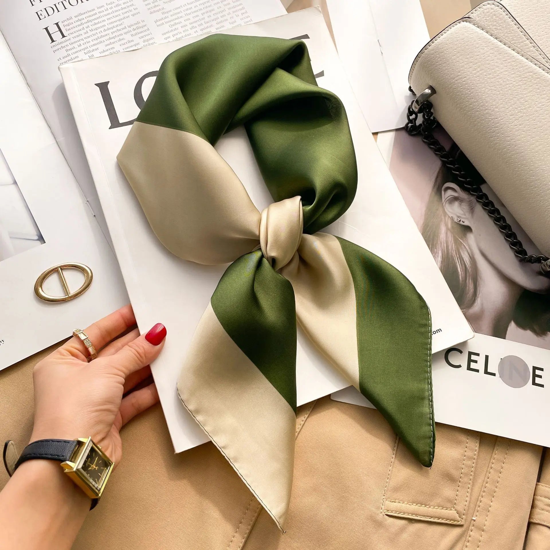 Pashmina Silk Scarf JNC518-01 70X70cm Bazaare Mart Silk Scarf