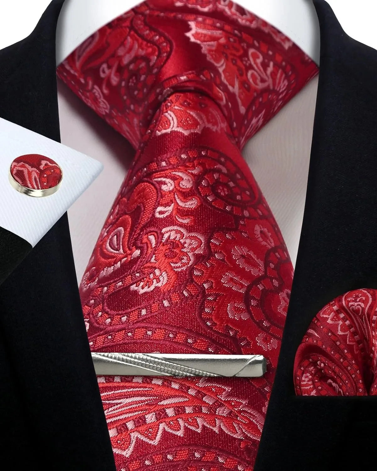Silk Paisley 4pc Necktie Set
