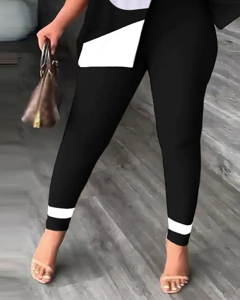 Women's Two-Piece Ruffle Sleeve Top & Pants Set