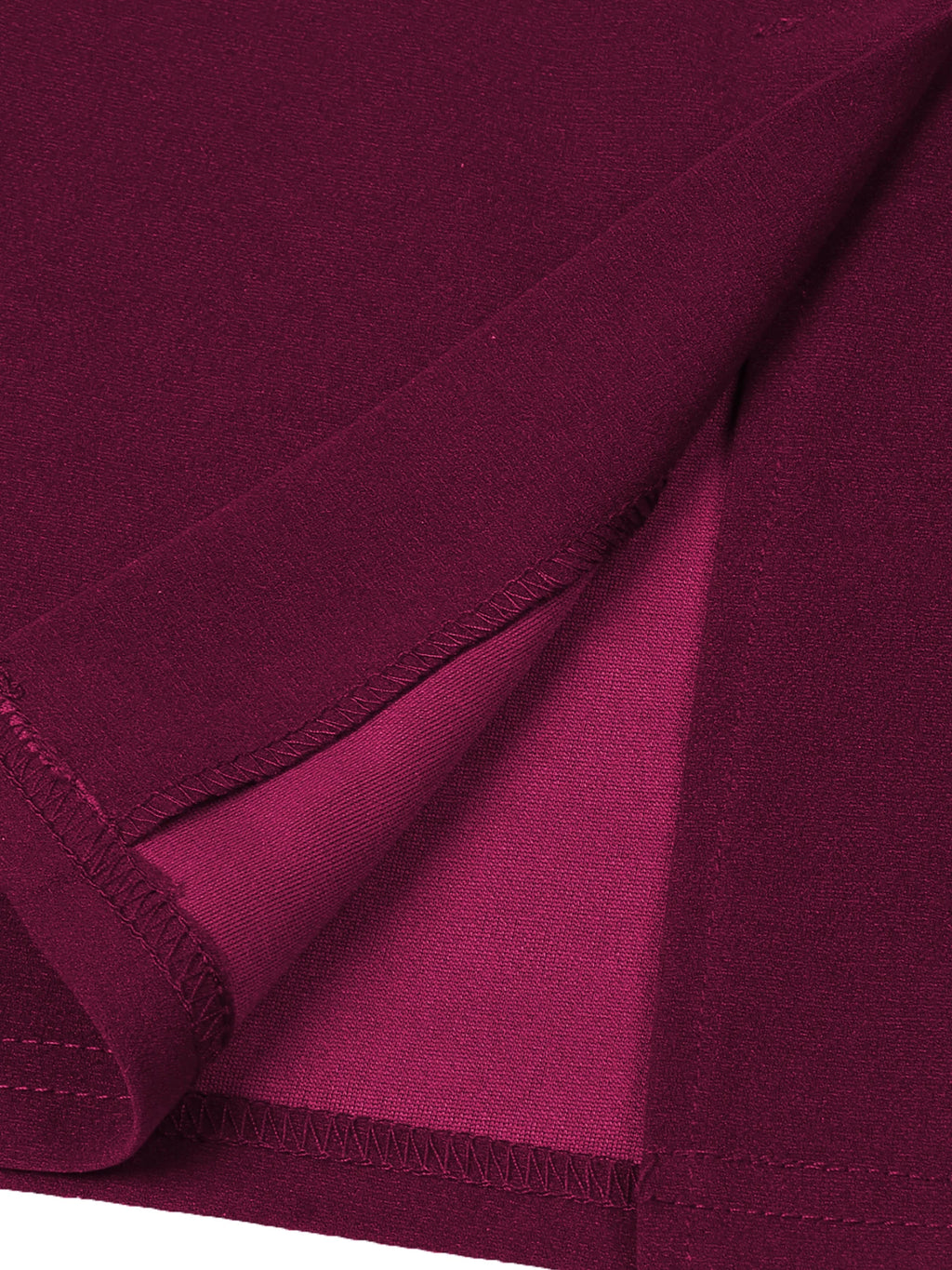 Elegant Burgundy Keyhole Pencil Dress – Short Sleeve Work & Occasion Dress