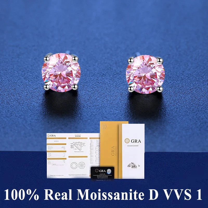 Moissanite Stud Earrings For Women