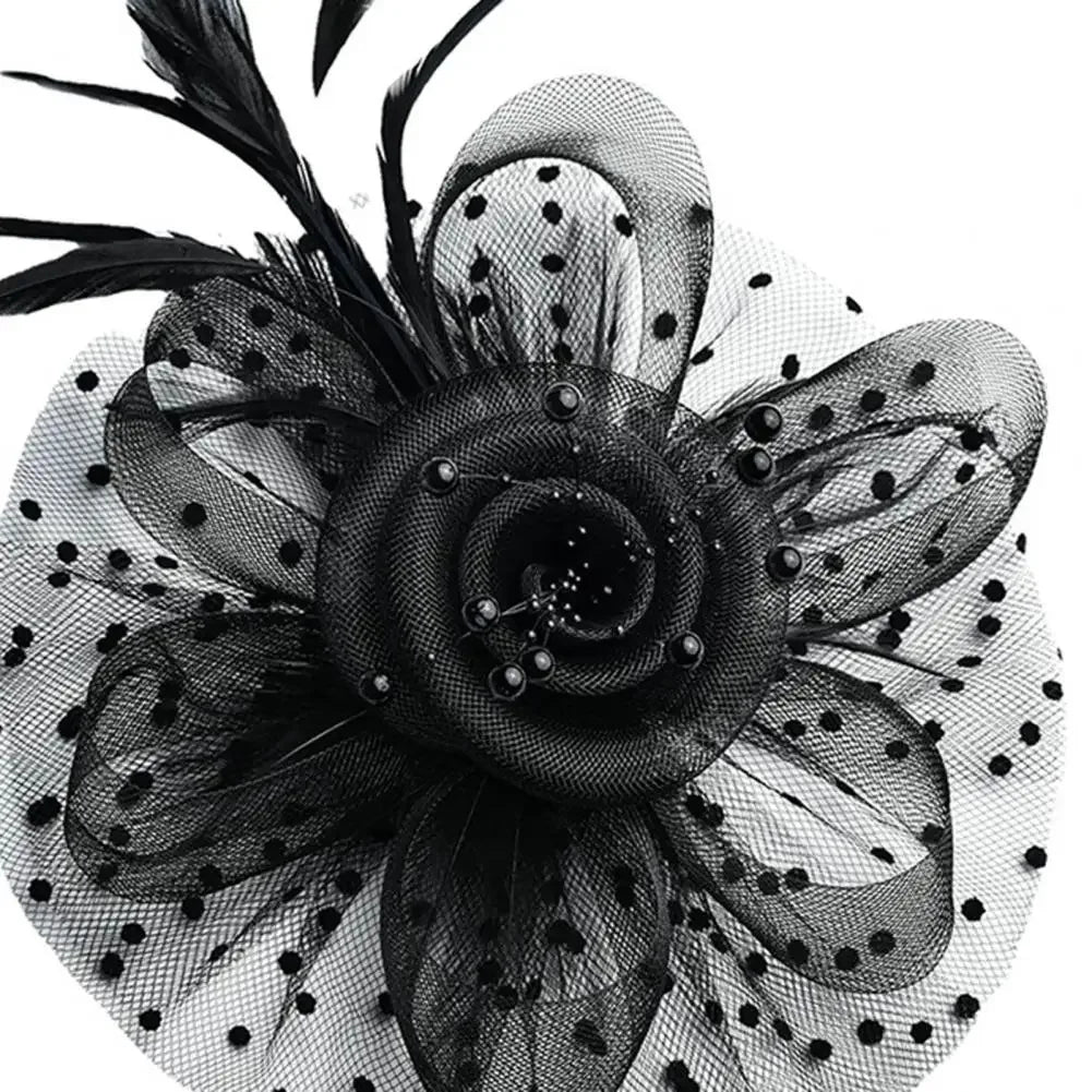 Mesh Dot Fascinator Hat - Bazaare Mart
