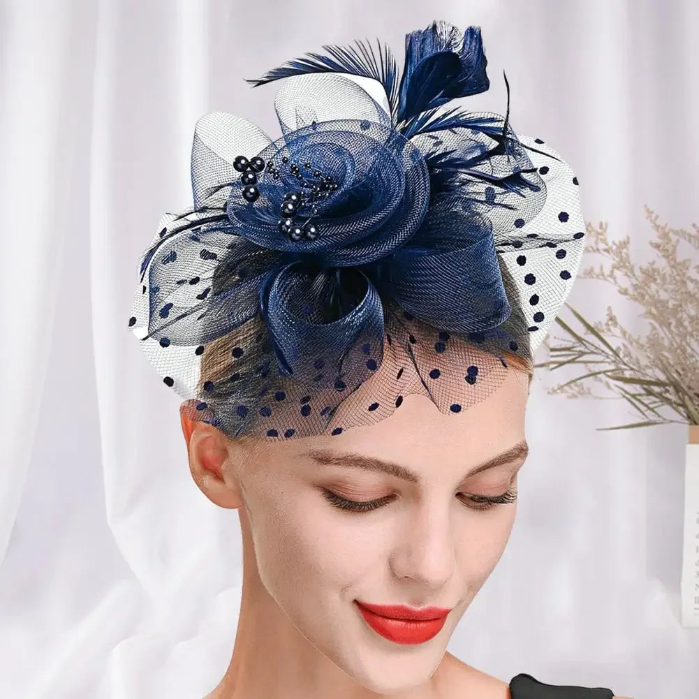 Mesh Dot Fascinator Hat - Bazaare Mart