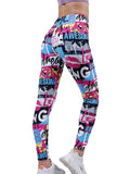 Women's Printed Leggings – Stretch Ankle-Length Fashion Leggings with Unique Pattern Designs Color Letter Love Bazaare Mart Leggings