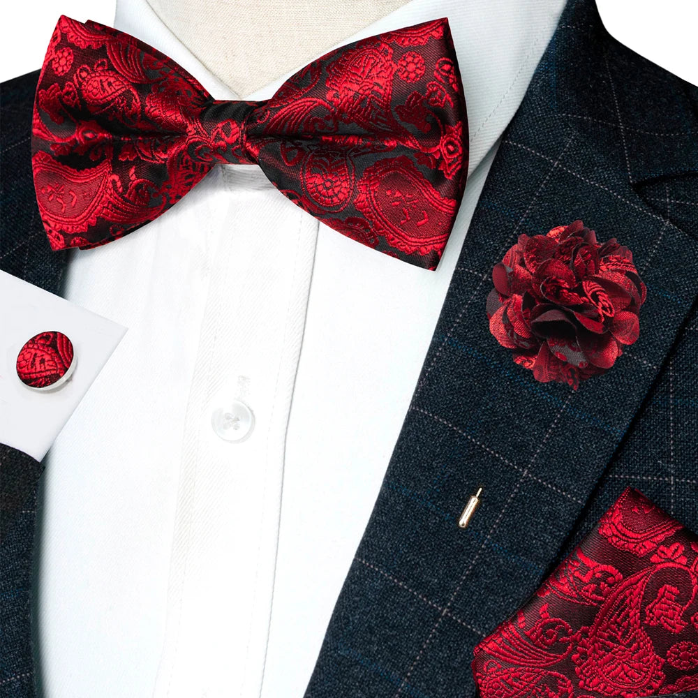 Paisley Jacquard Bow Tie 4pc Set Bazaare Mart Paisley Jacquard Bow Tie 4pc Set