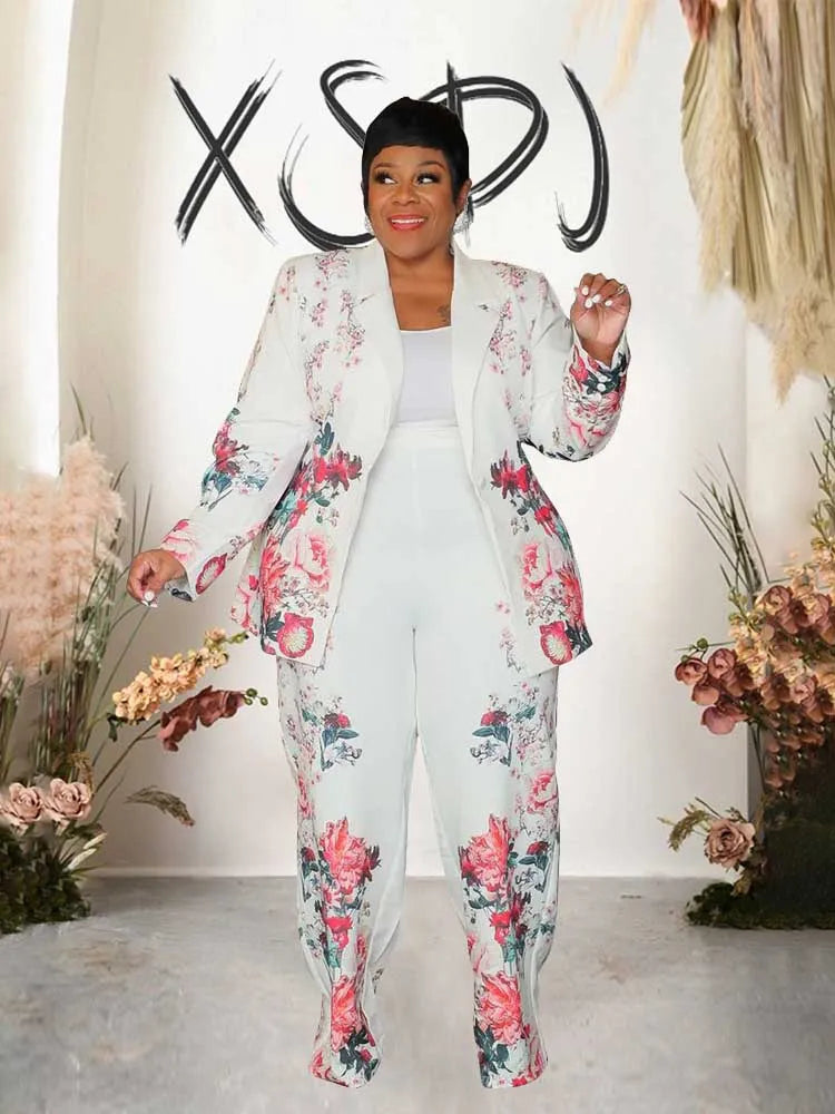 Elegant Floral Pant Suit