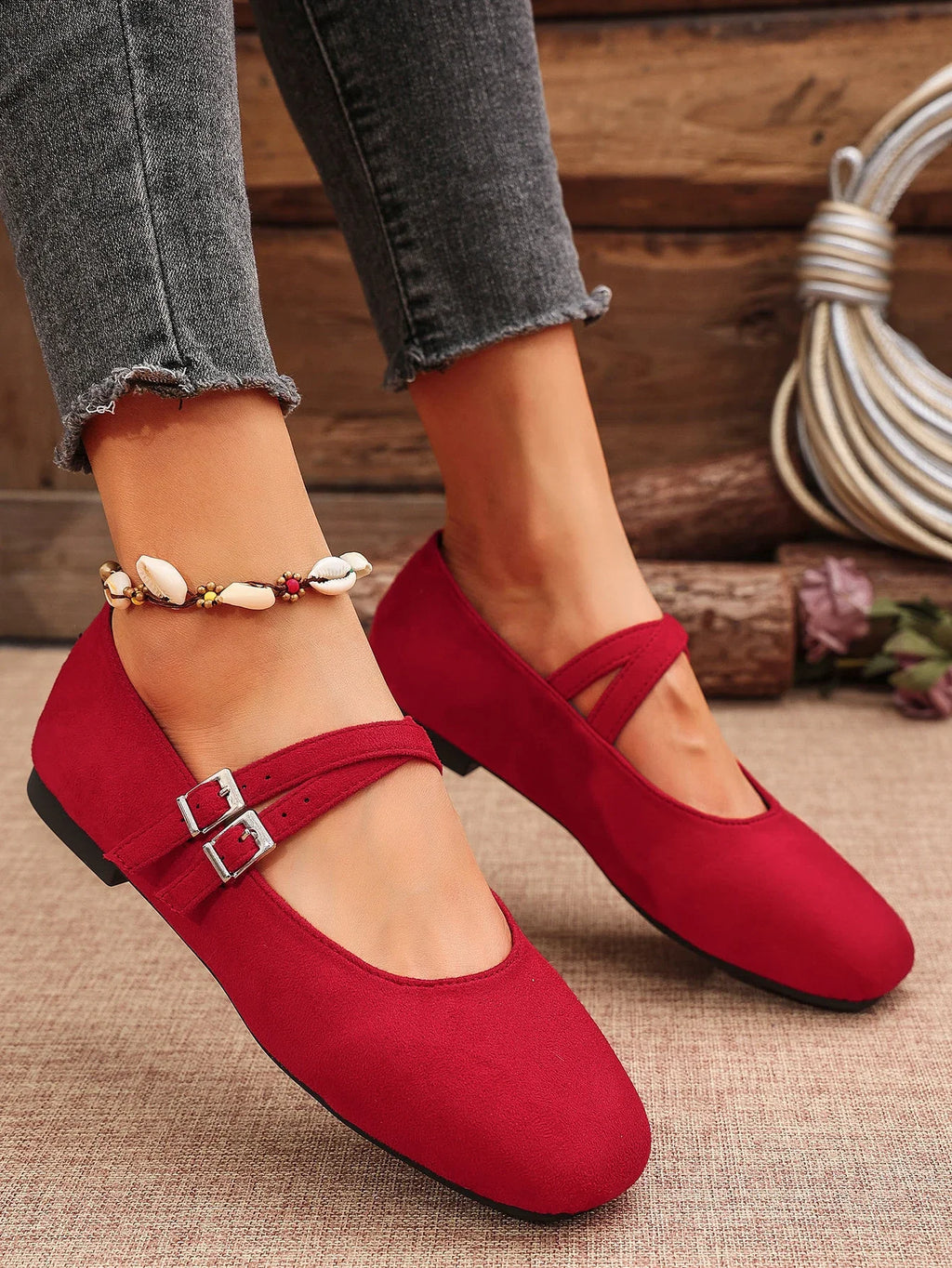 Double Strap Mary Jane Shoes