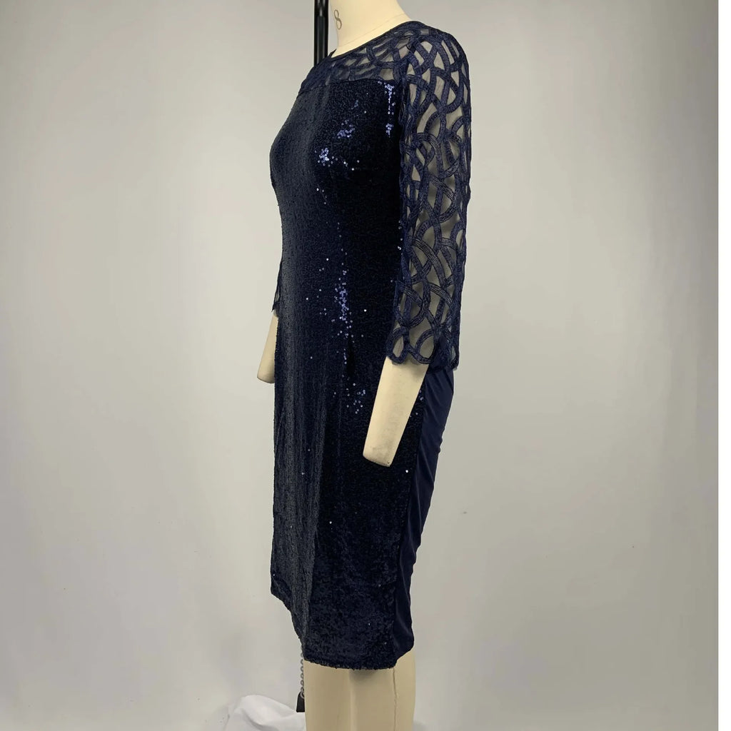 Elegant Sequin Plus Size Dress Bazaare Mart Elegant Sequin Plus Size Dress