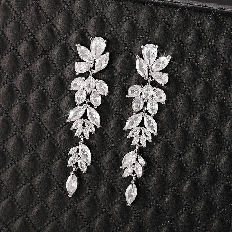 Glamorous Special Occasion CZ Earrings E2521 Bazaare Mart Rhinestone Earrings