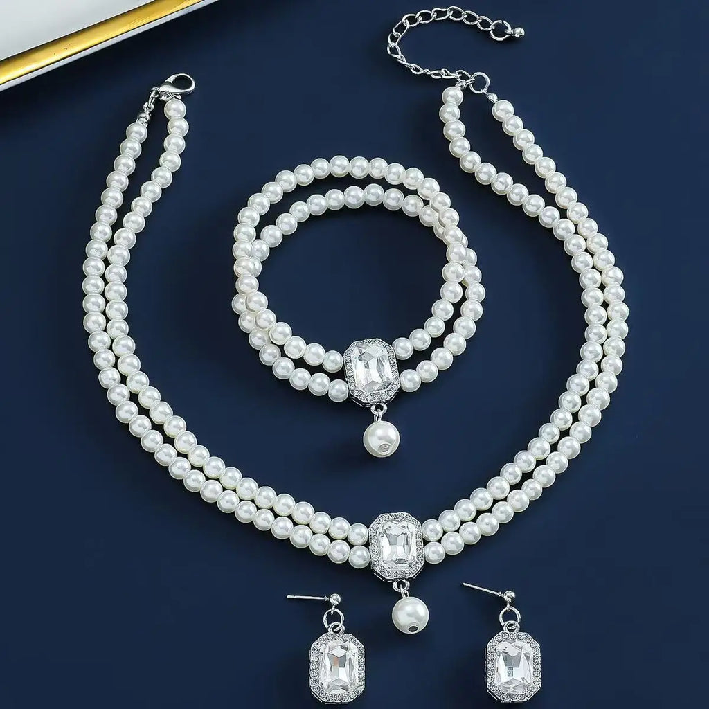 White Pearl Jewelry Sets Bazaare Mart White Pearl Jewelry Sets