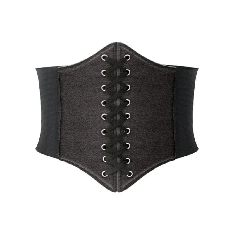 Wide PU Leather Corset Belt Bazaare Mart Wide PU Leather Corset Belt