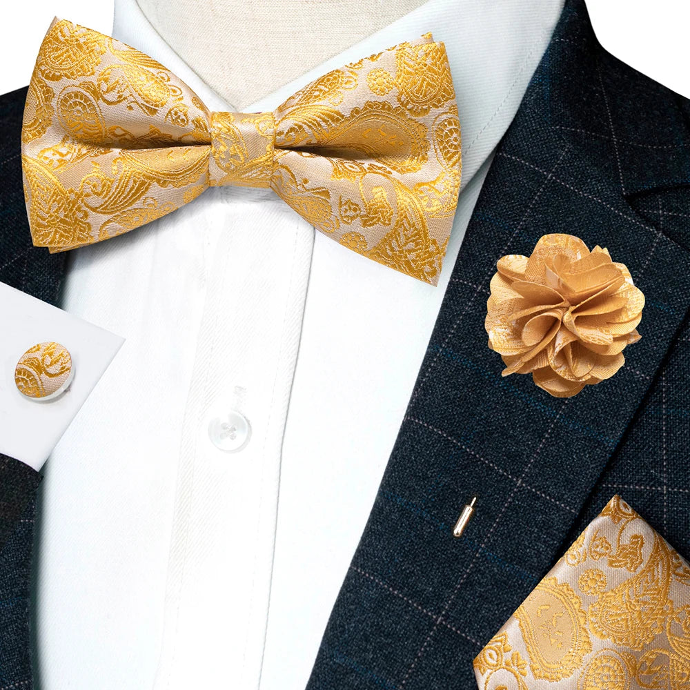 Paisley Jacquard Bow Tie 4pc Set Bazaare Mart Paisley Jacquard Bow Tie 4pc Set