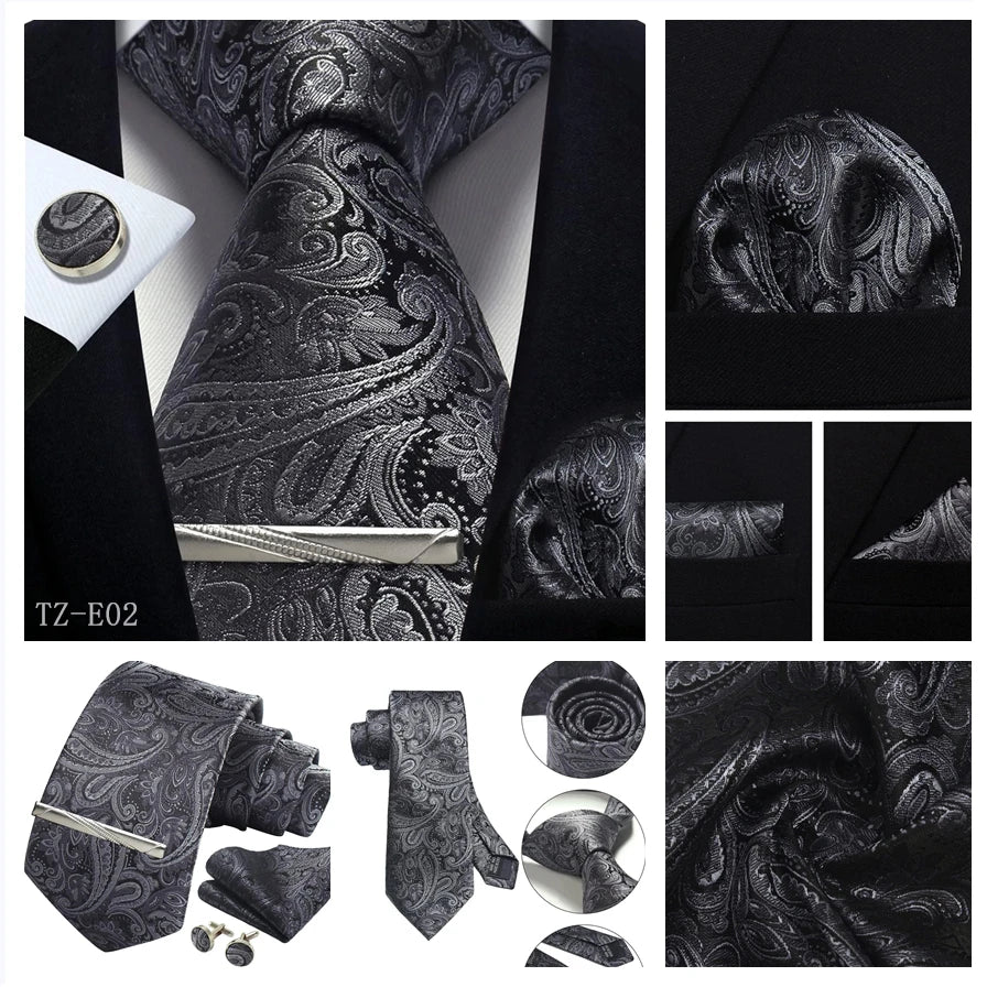 Silk Paisley 4pc Necktie Set