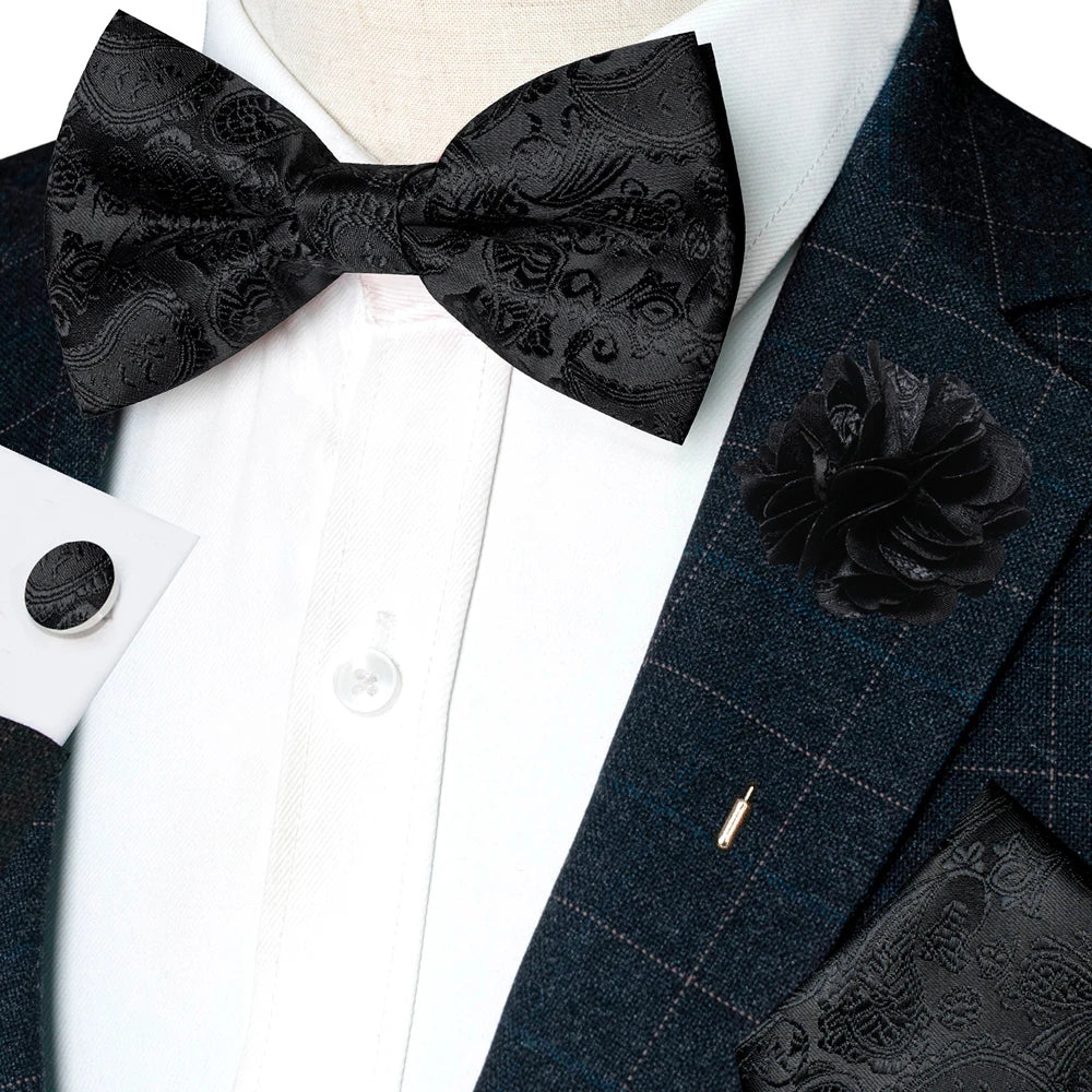 Paisley Jacquard Bow Tie 4pc Set Bazaare Mart Paisley Jacquard Bow Tie 4pc Set