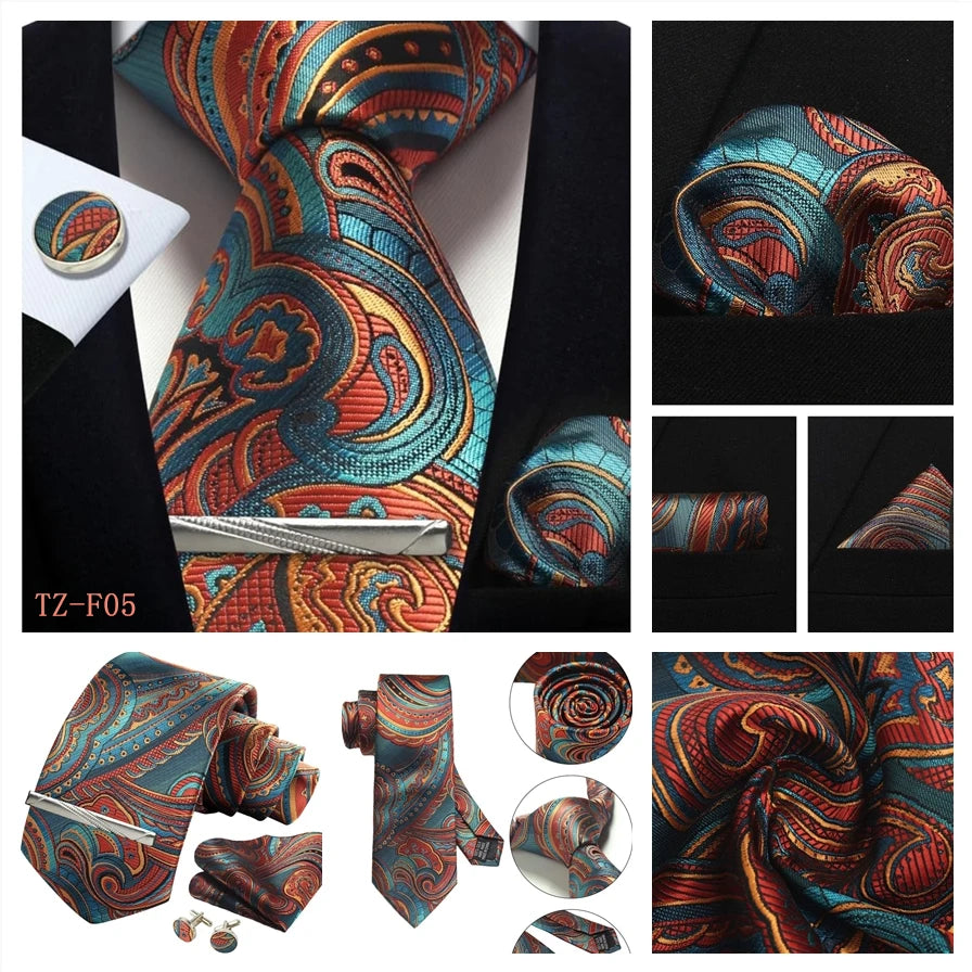 Silk Paisley 4pc Necktie Set