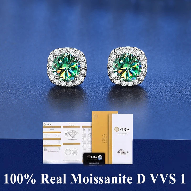 Moissanite Stud Earrings For Women