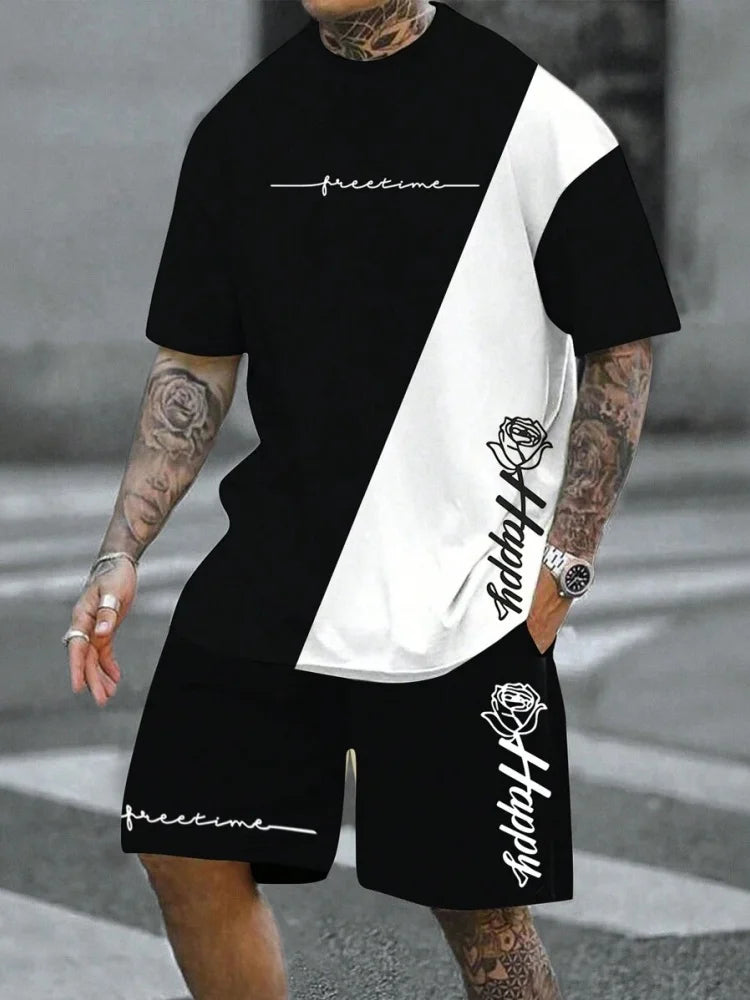 Men's T-Shirt and Shorts Set MBTZ25122420LN14 Bazaare Mart Shorts Set