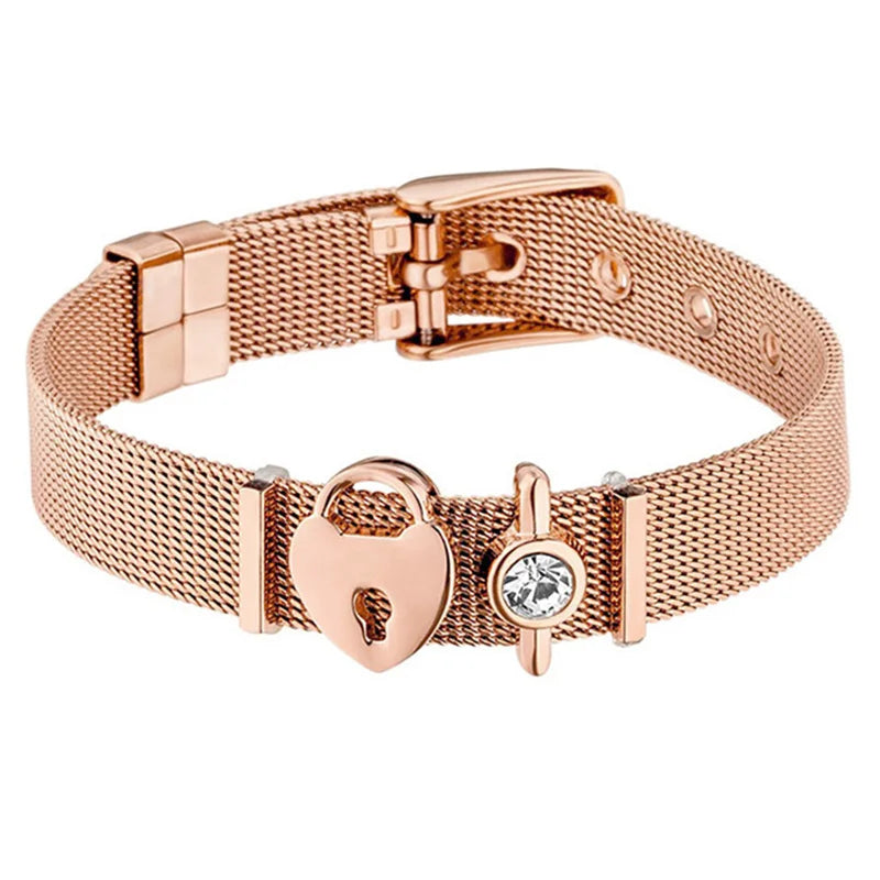 Nautical Stainless Steel Mesh Bracelet