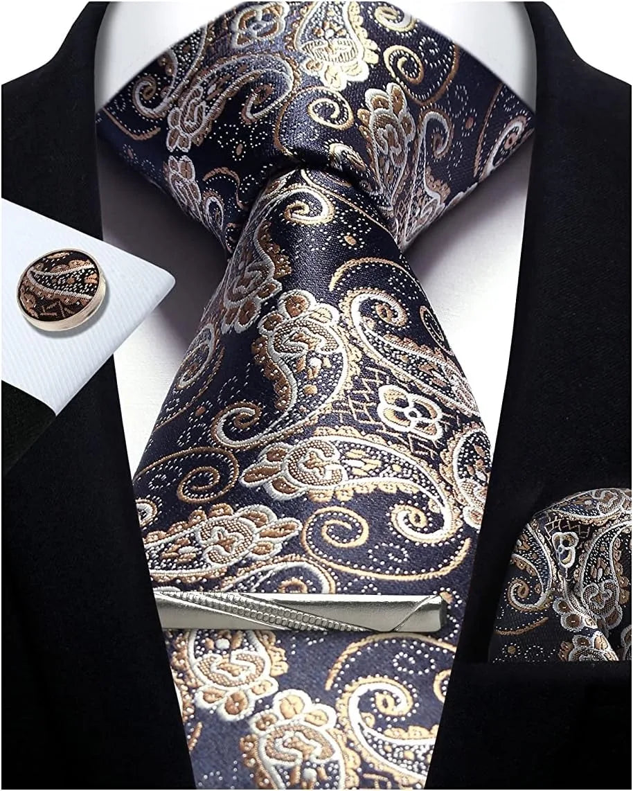 Silk Paisley 4pc Necktie Set