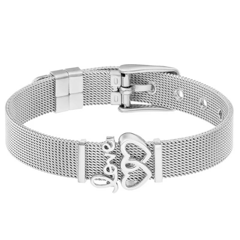Nautical Stainless Steel Mesh Bracelet