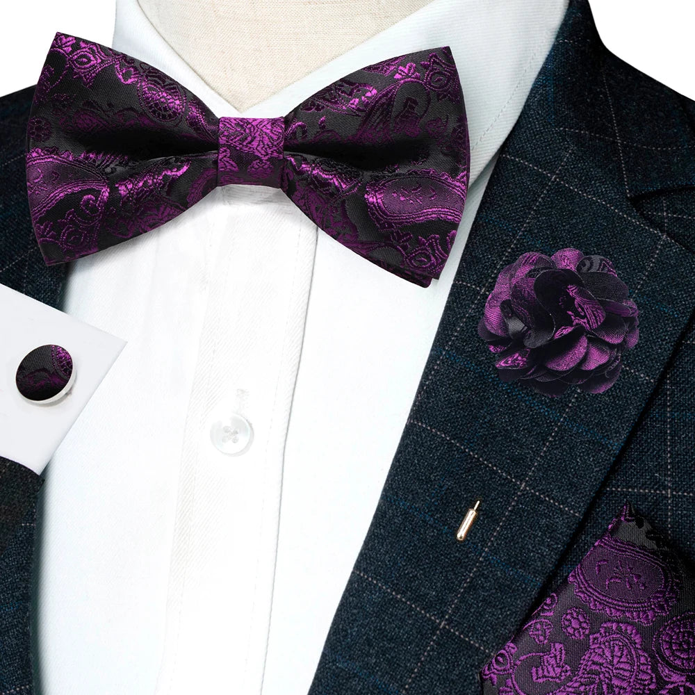 Paisley Jacquard Bow Tie 4pc Set Bazaare Mart Paisley Jacquard Bow Tie 4pc Set