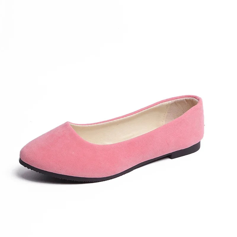 Suede Flat Slip Ons