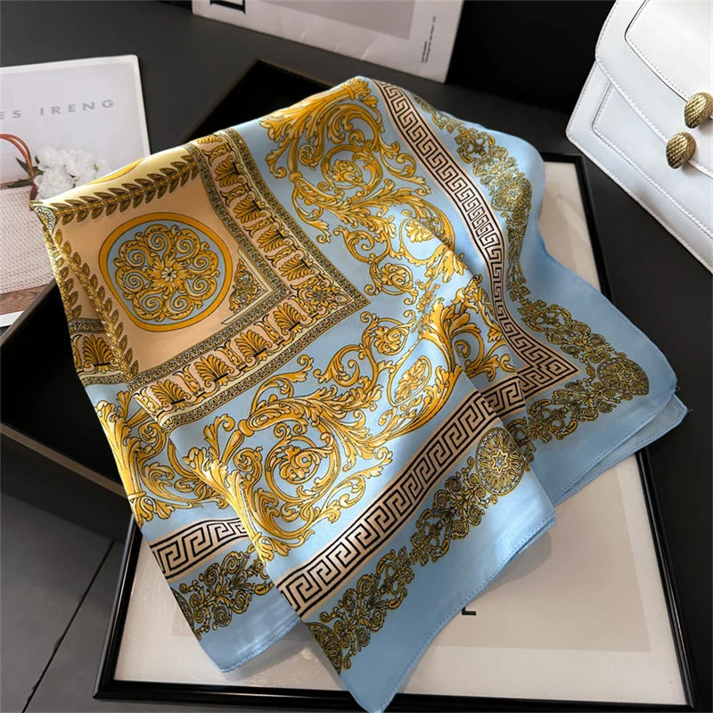 Pashmina Silk Scarf JNC694-03 70X70cm Bazaare Mart Silk Scarf