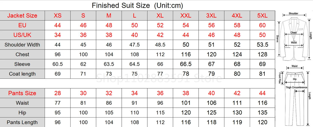 3Pc Long Formal Men's Suit