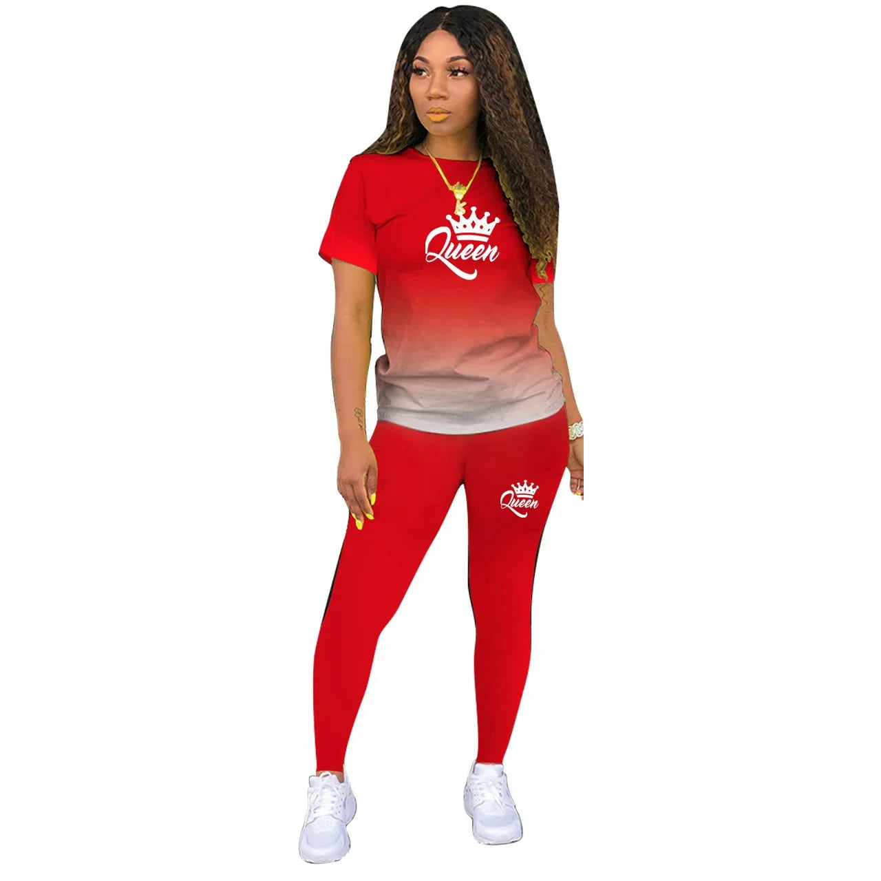 Women's 2pc Hombre Queen T-shirt and Pants Set