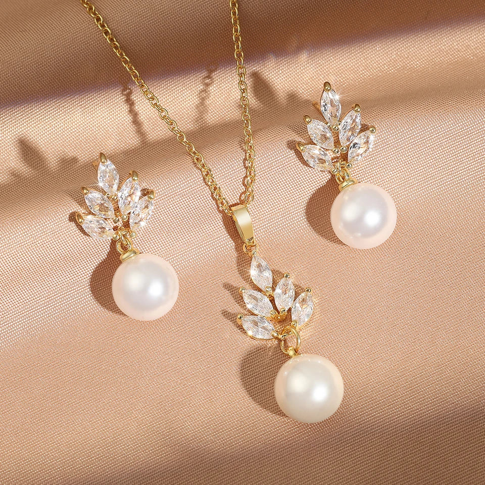 3pc Simulated Pearl Jewelry Set Bazaare Mart 3pc Simulated Pearl Jewelry Set