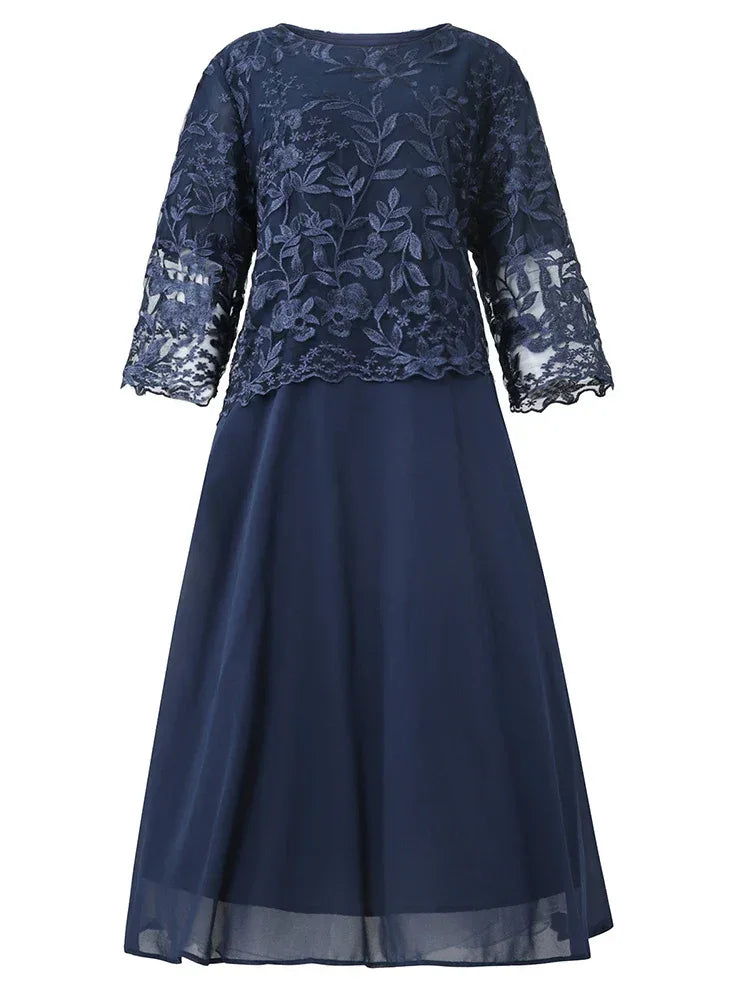 Navy Blue Lace Maxi Dress Bazaare Mart Navy Blue Lace Maxi Dress