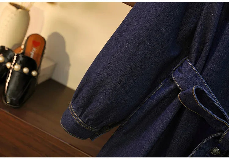 Dark Blue Denim Collared Button Up Dress Bazaare Mart Denim Dress