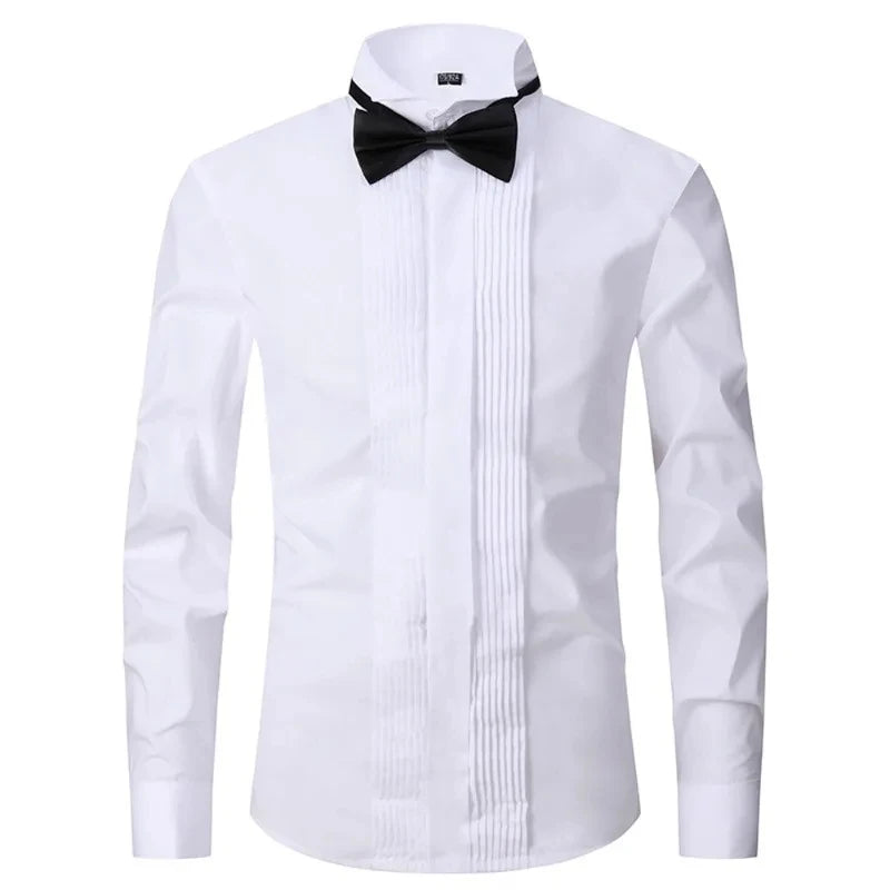 Classic Winged Collar French Cuff Dress Shirt