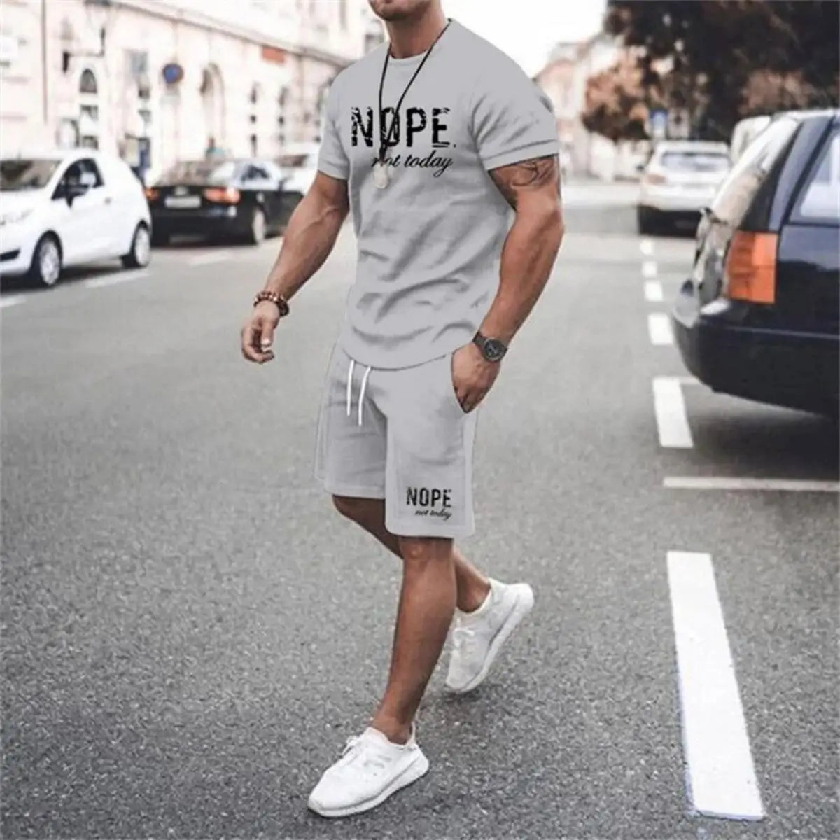 Nope Summer T-shirt Shorts Set