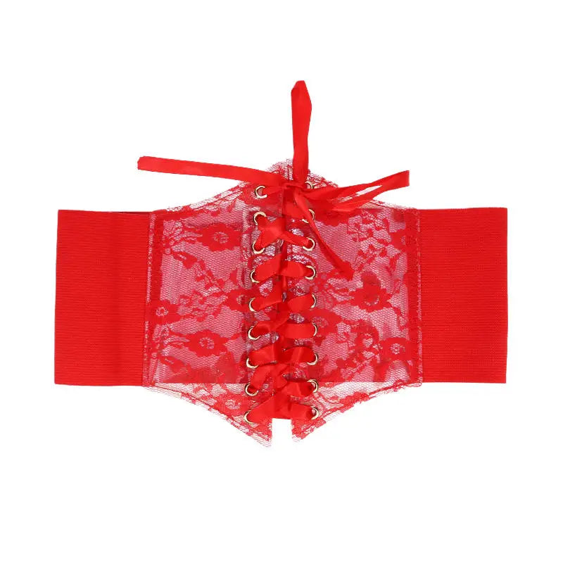Lace Corset Belt Red Bazaare Mart Lace Corset Belt
