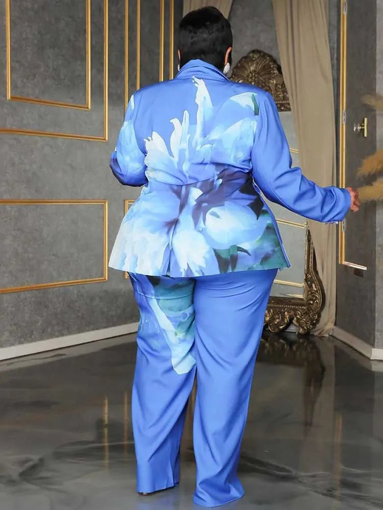Elegant Floral Pant Suit