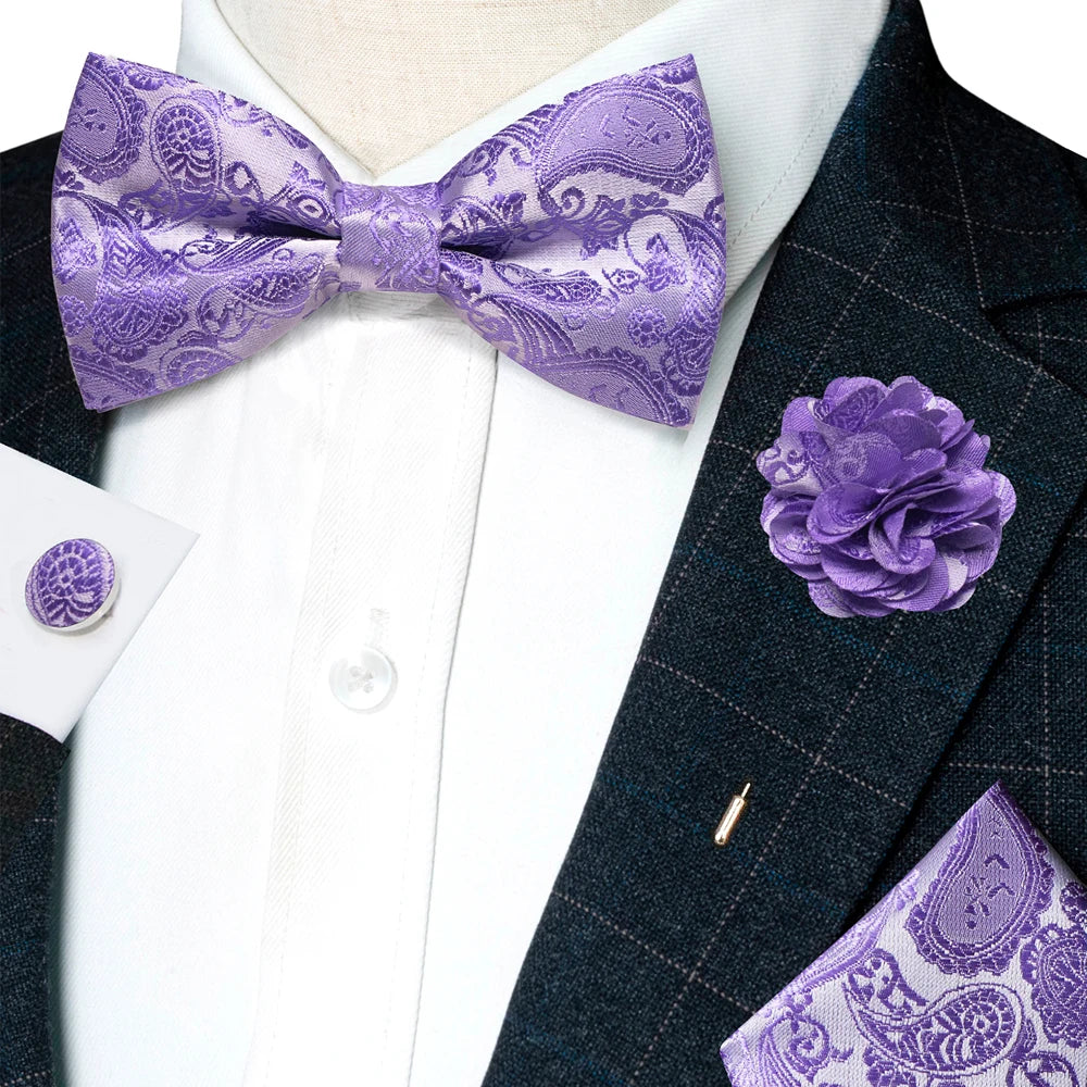 Paisley Jacquard Bow Tie 4pc Set Bazaare Mart Paisley Jacquard Bow Tie 4pc Set