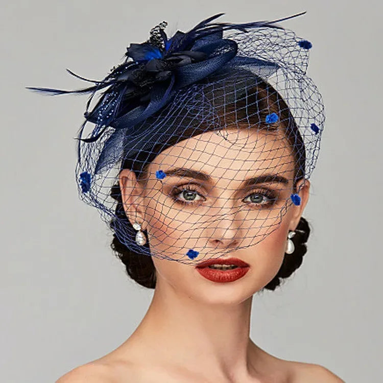 Mesh Veiled Flower Fascinators Bazaare Mart Mesh Veiled Flower Fascinators