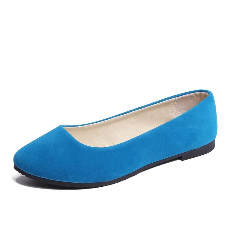 Suede Flat Slip Ons