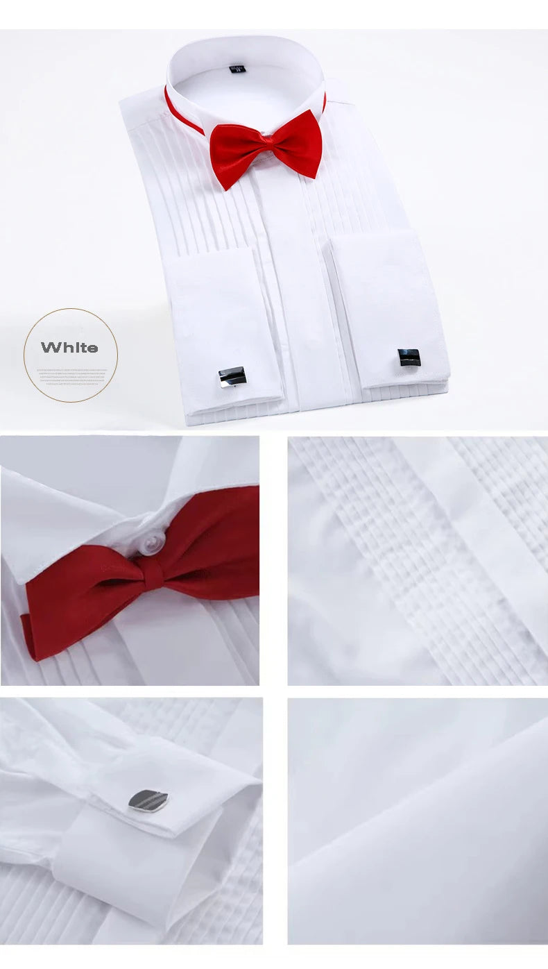 Classic Winged Collar French Cuff Dress Shirt