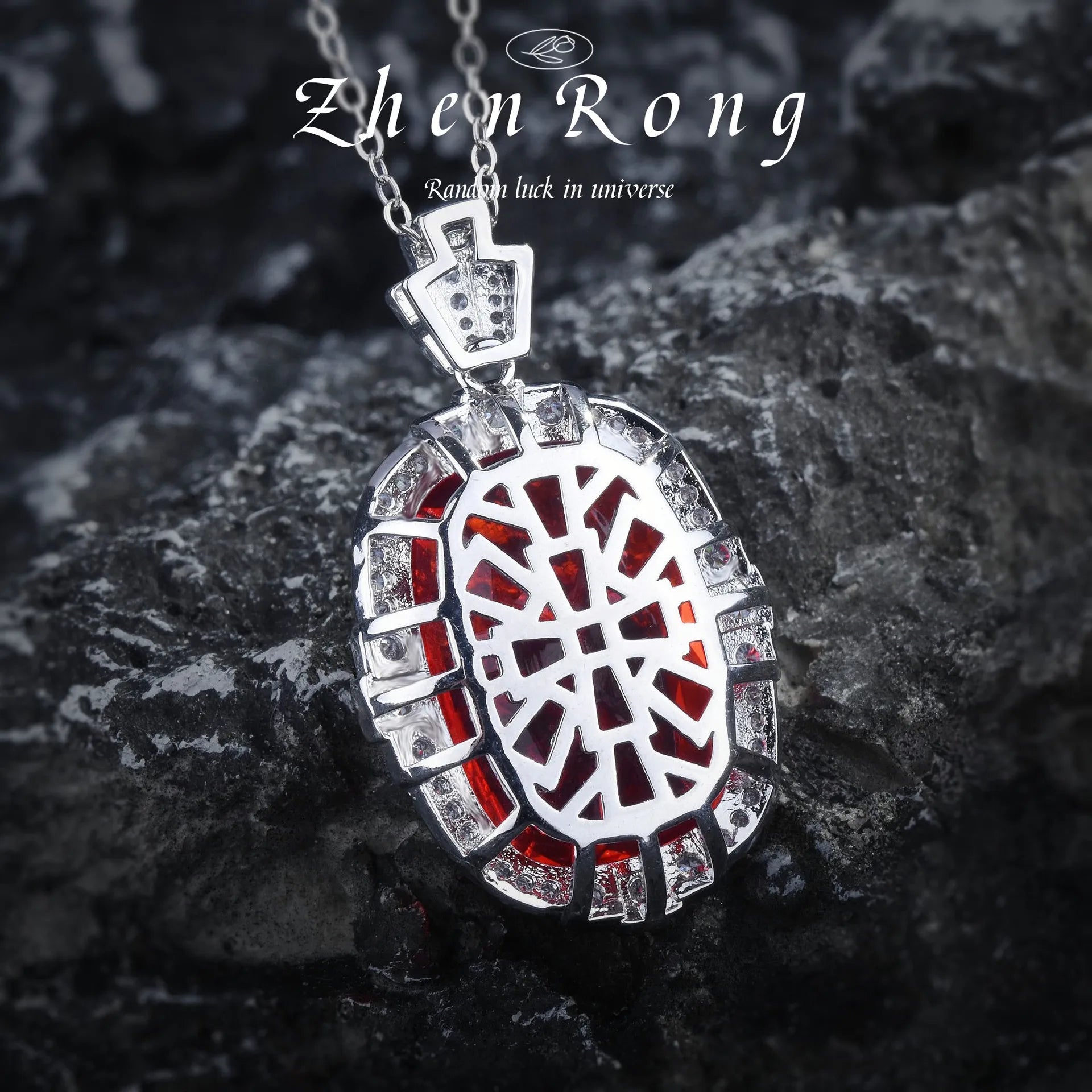 Halo Orange CZ Jewelry Set Bazaare Mart Halo Orange CZ Jewelry Set