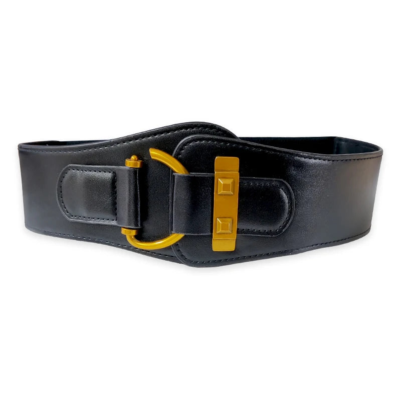 Wide High Quality Luxury Stretch Belt black belt 75x6cm Bazaare Mart Wide High Quality Luxury Stretch Belt