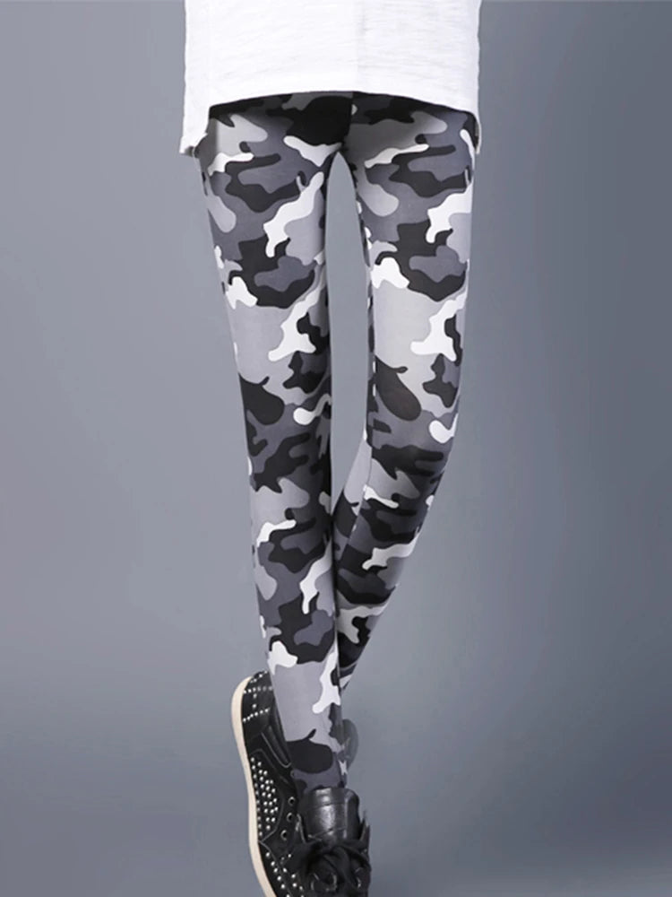Women's Printed Leggings – Stretch Ankle-Length Fashion Leggings with Unique Pattern Designs PD108Camo 7 Bazaare Mart Leggings
