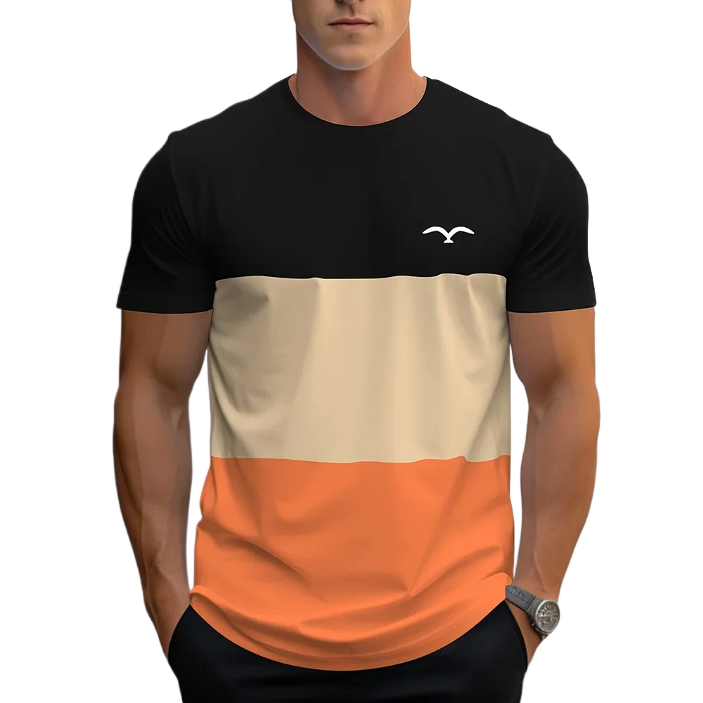 Retro Classic Breathable Colorblock T-shirt