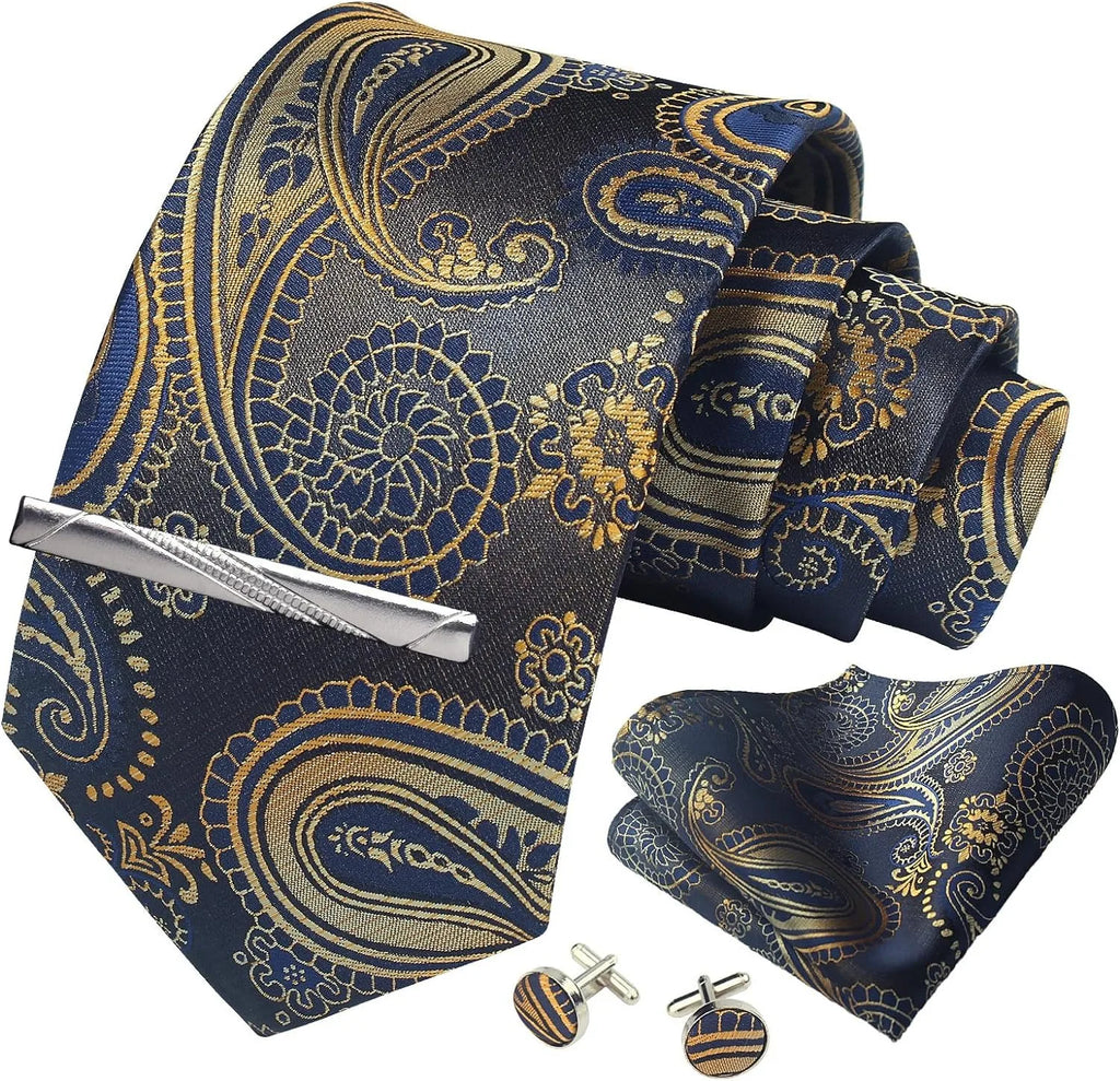 Silk Paisley 4pc Necktie Set