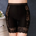 Plus Size Lacy Anti-Chafing Slip Shorts for Women – Lace Thigh Saver Under Dress Shorts Black Bazaare Mart Girdle