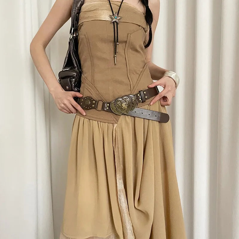 Wide Unique Faux Leather Belts Bazaare Mart Belts