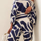 Abstract Print Satin 2pc Pants Sets Bazaare Mart 2 pc. Pants Outfit